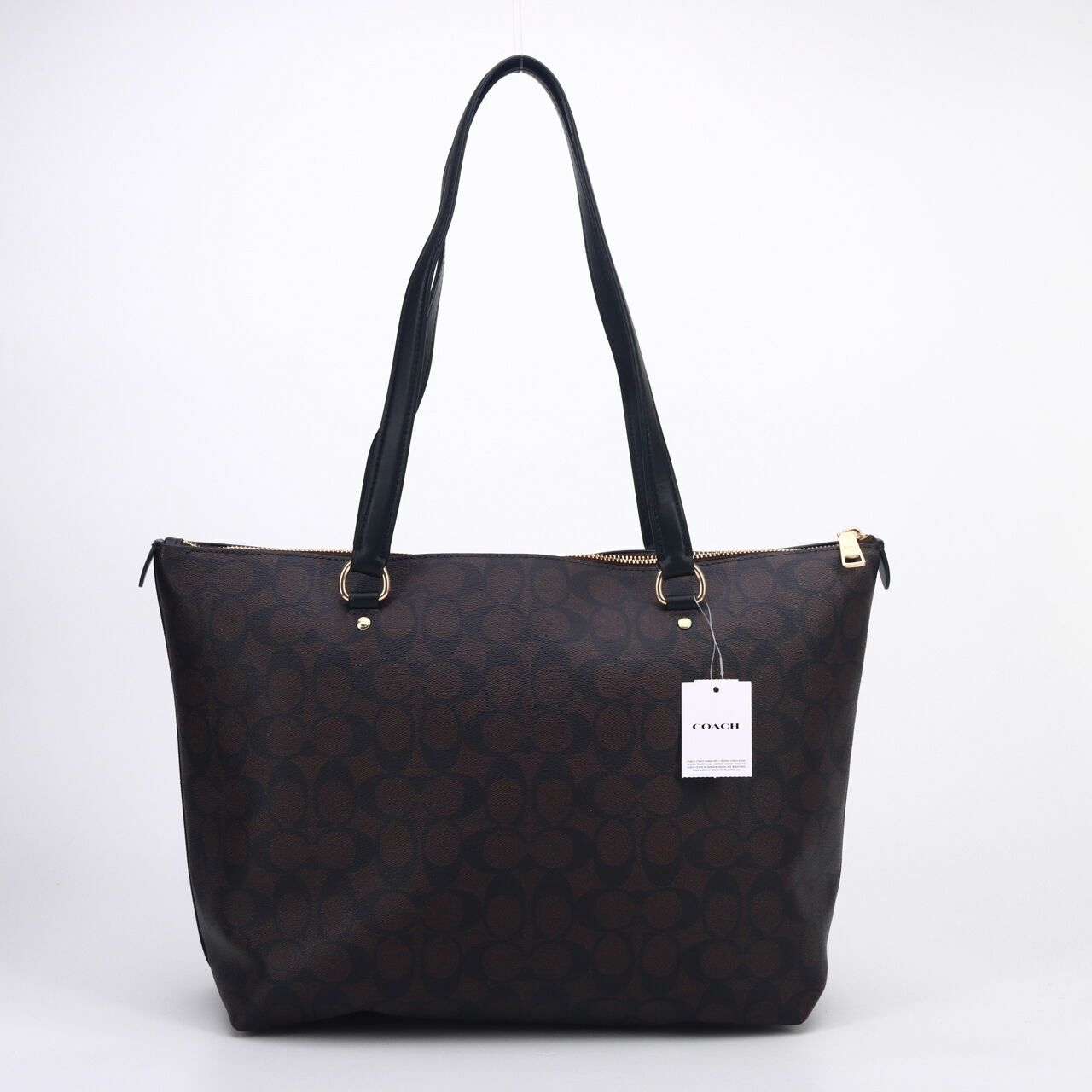 Coach F79609 Gallery Tote Signature Brown/Black