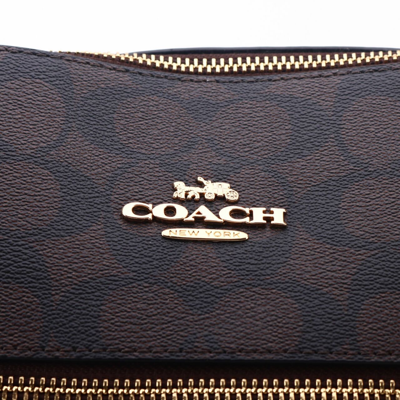 Coach F79609 Gallery Tote Signature Brown/Black