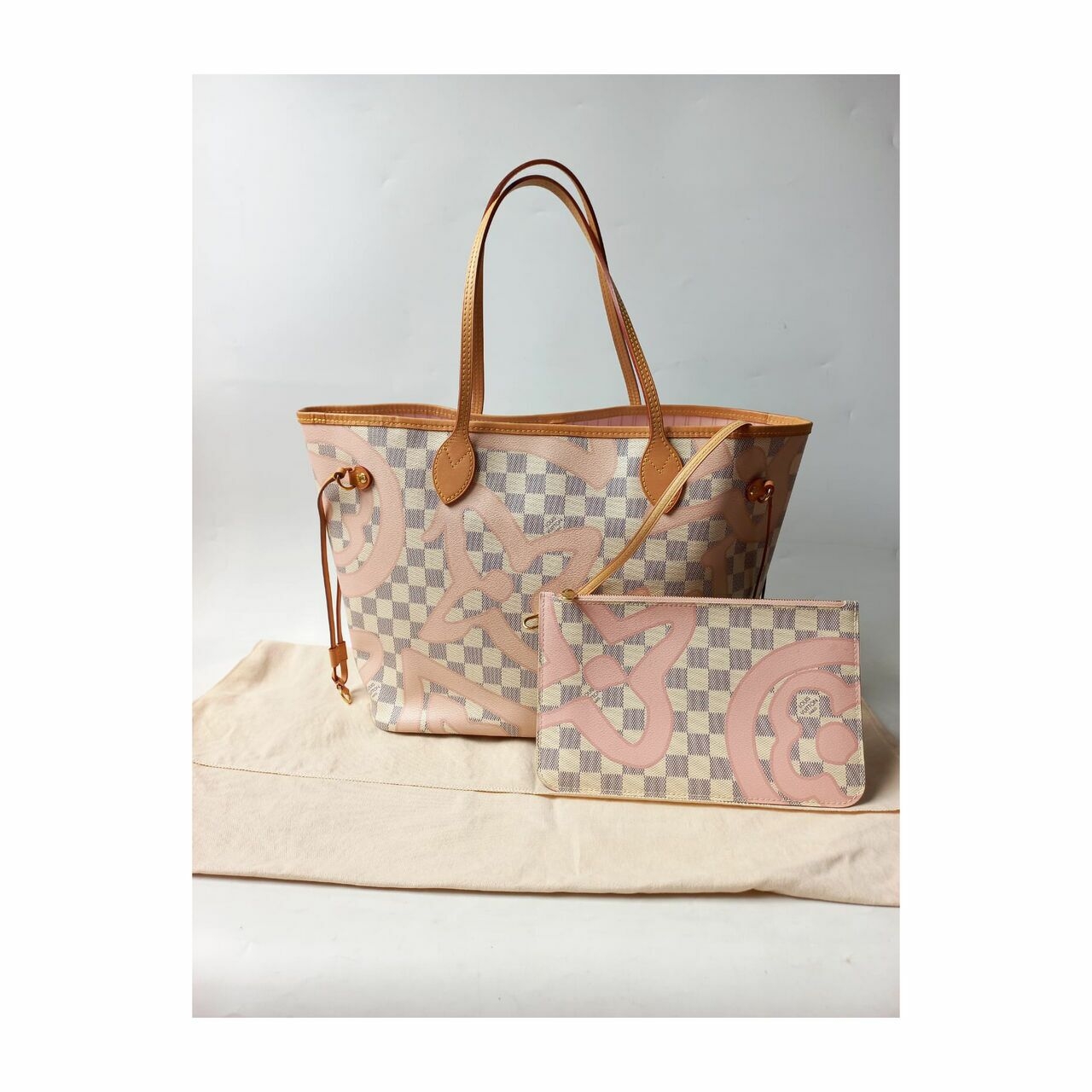 Louis Vuitton Damier Azur Neverfull MM Tahitien 2007 Tote Bag