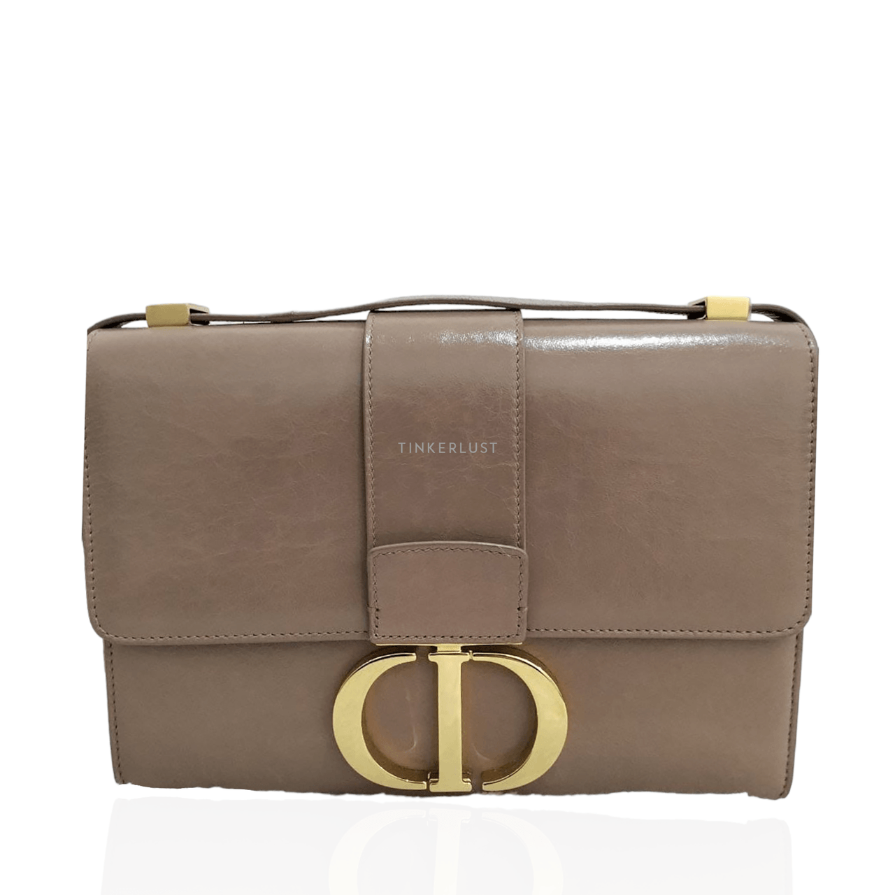 Christian Dior Montaigne 30 in Calf Leather in Nude/Beige GHW Sling Bag