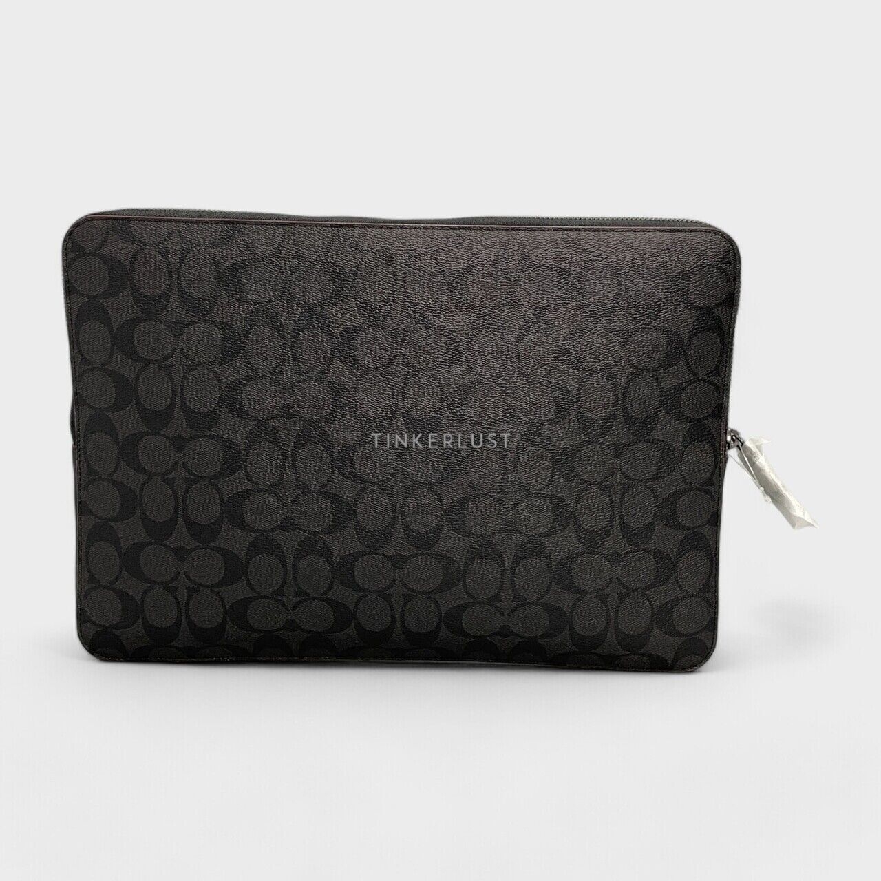 Coach Ethan Portofolio Signature Black Smooth Clutch