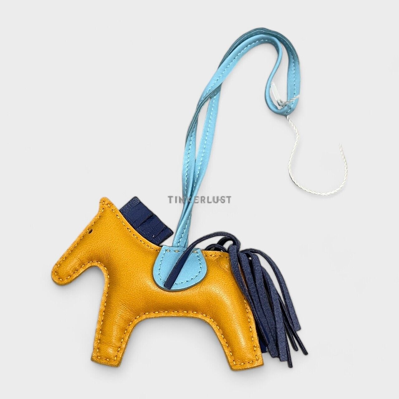 Hermes Orange Rodeo PM Charm Keychain