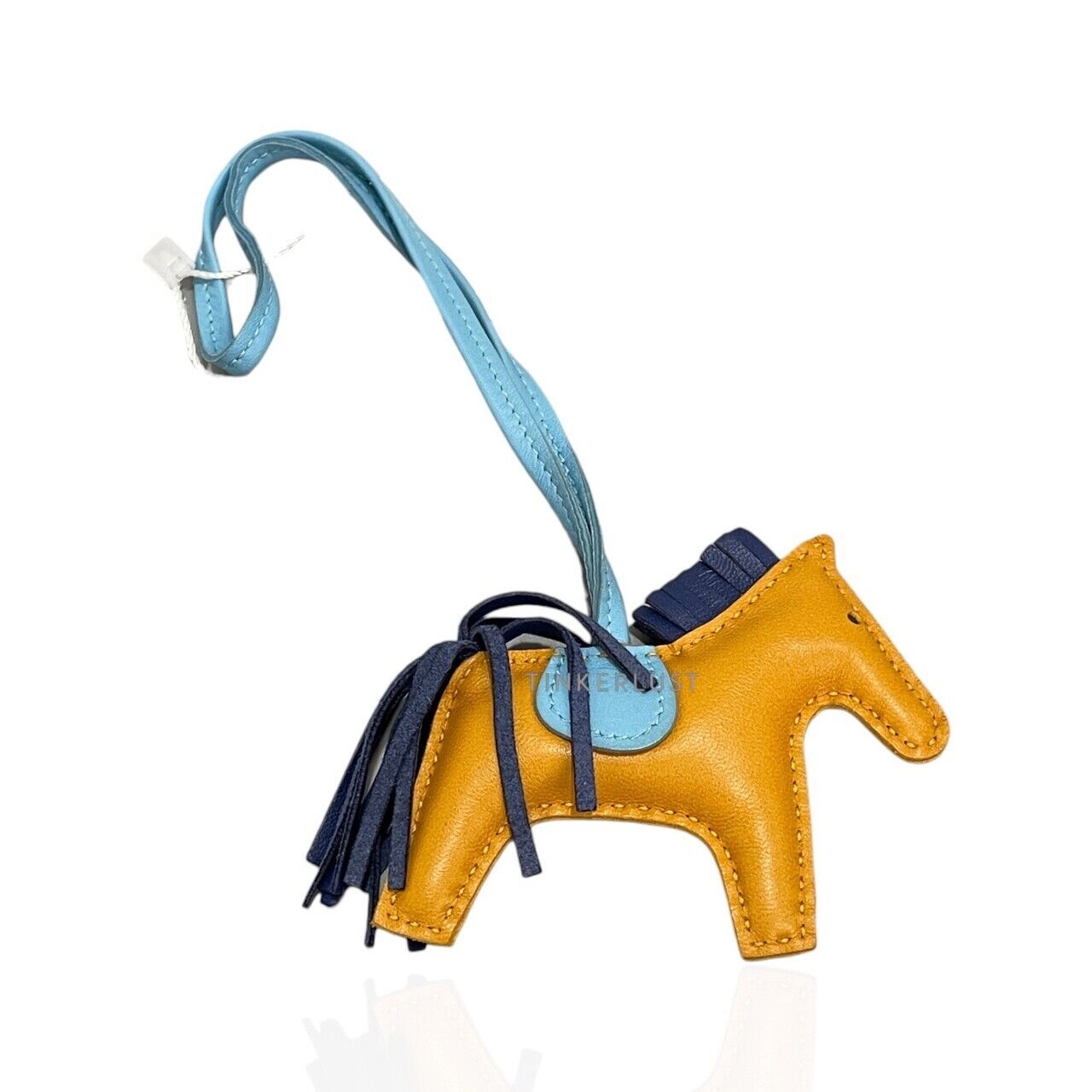 Hermes Orange Rodeo PM Charm Keychain