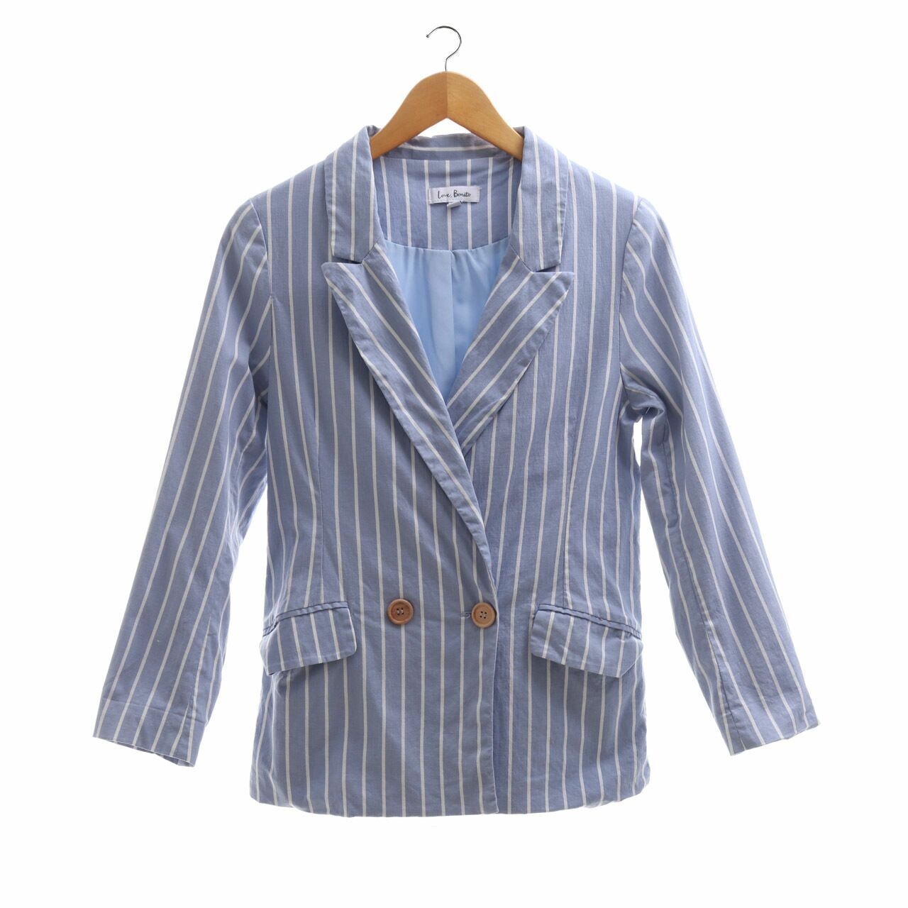 Love, Bonito Blue Striped Blazer