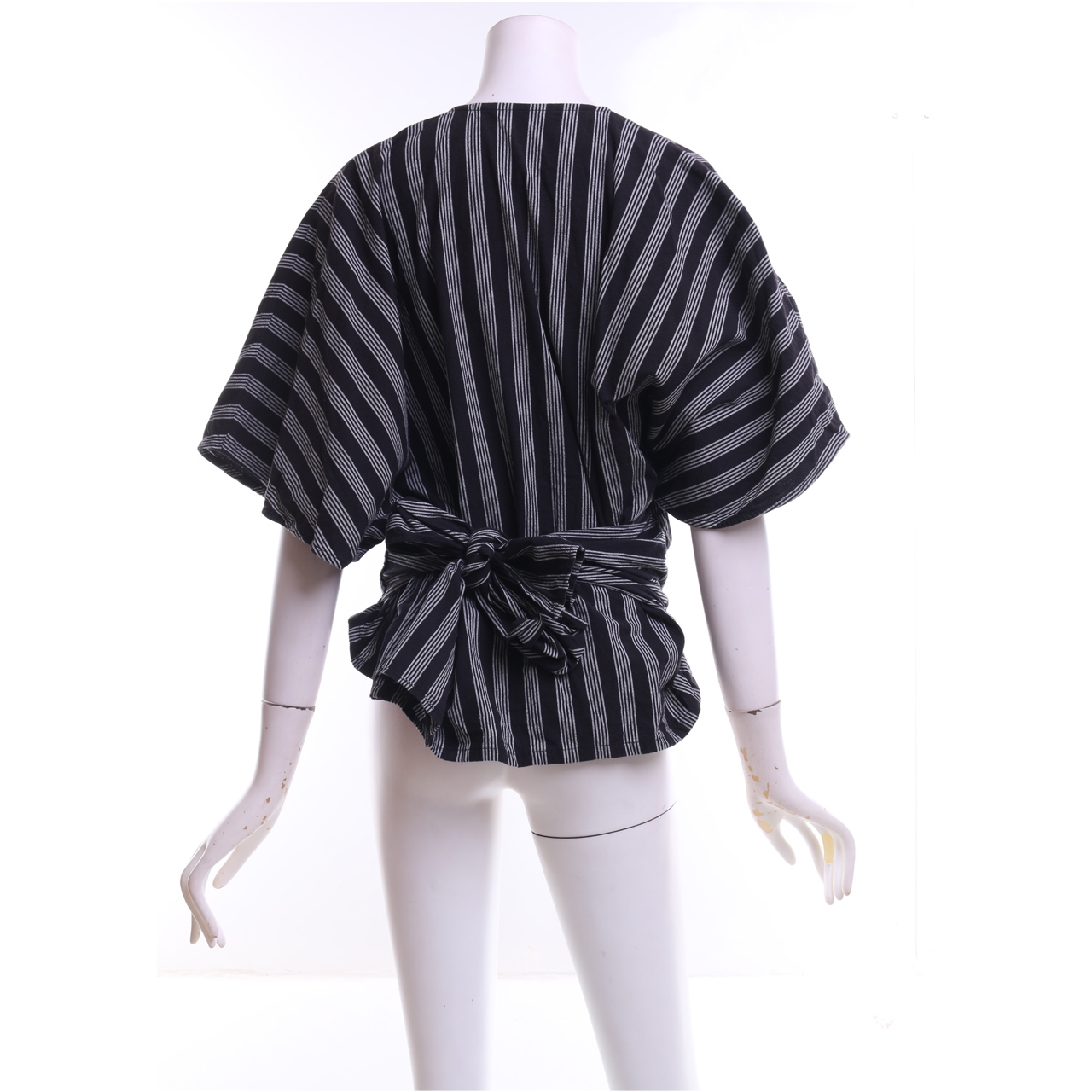 Private Collection Black And Off White Wrap Blouse