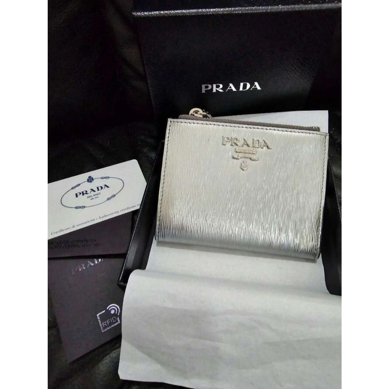 Prada Silver Wallet