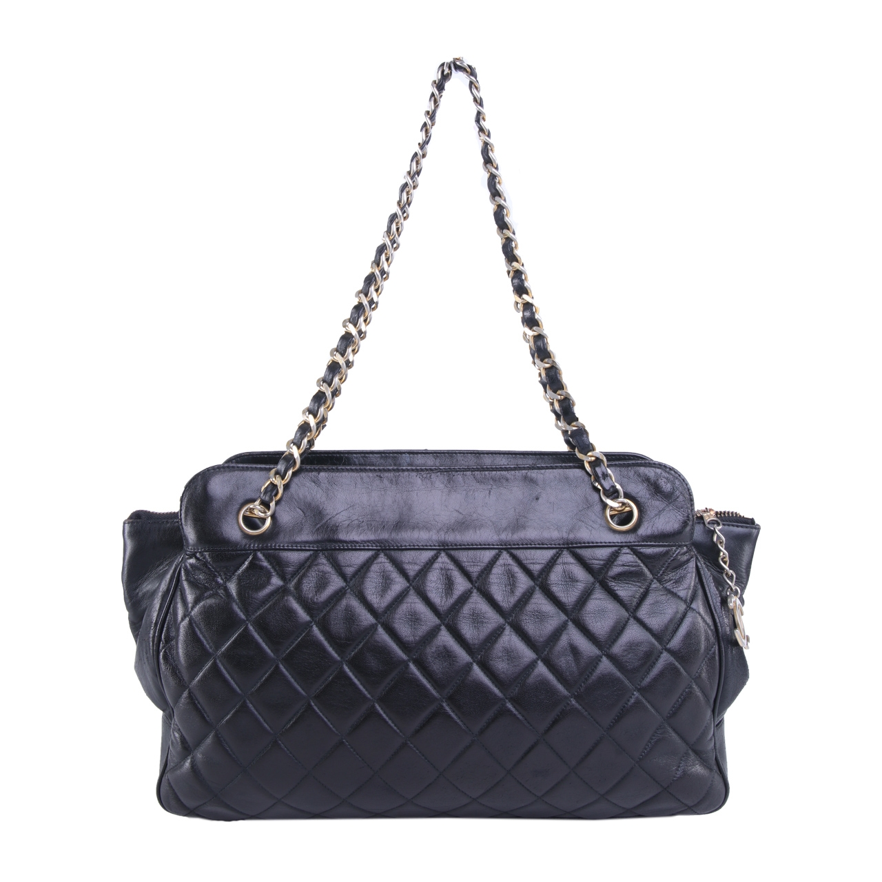 Chanel Black Vintage Lambskin Quilted Shoulder Bag