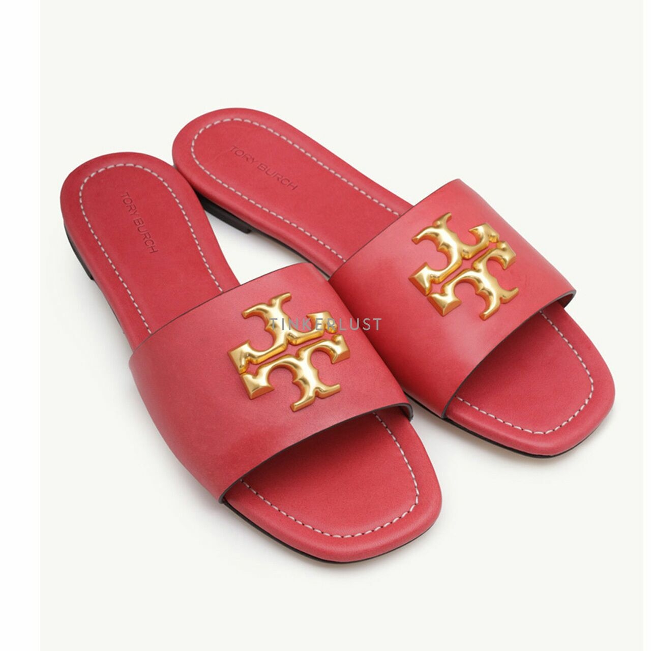 Tory Burch Women Eleanor Slide in Bordeaux Smooth Leather GHW