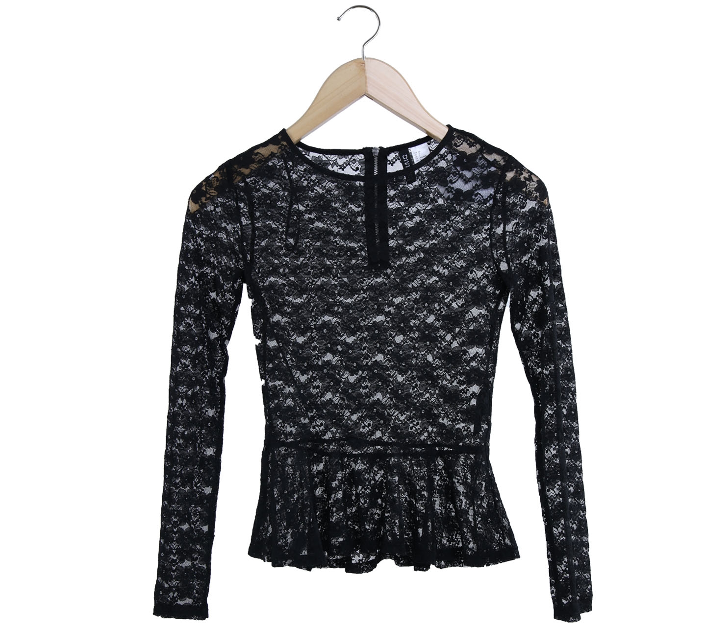 Divided Black Lace Blouse