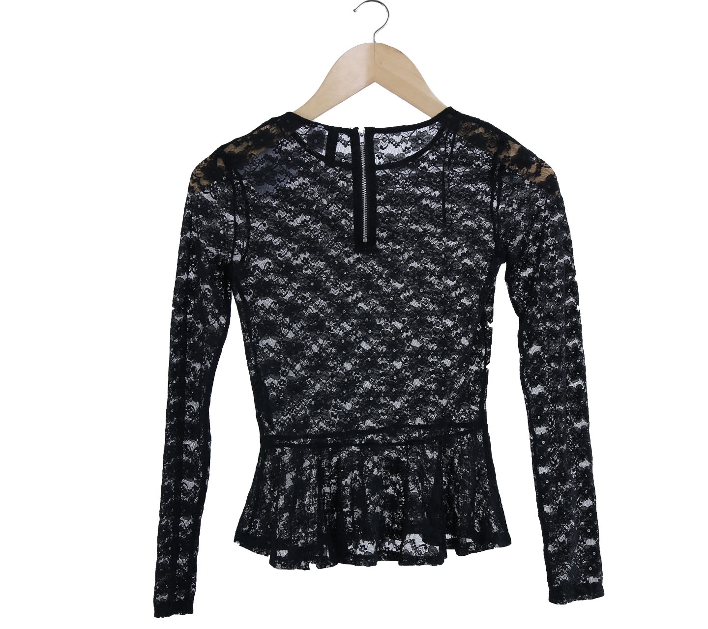 Divided Black Lace Blouse