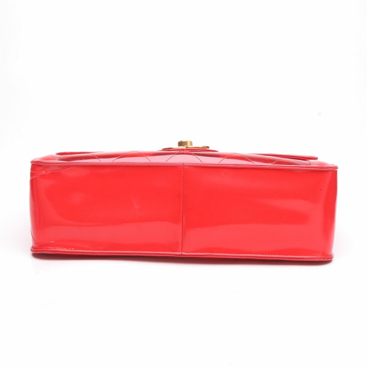 Chanel Vintage Flap PVC Transparent Red Shoulder Bag GHW