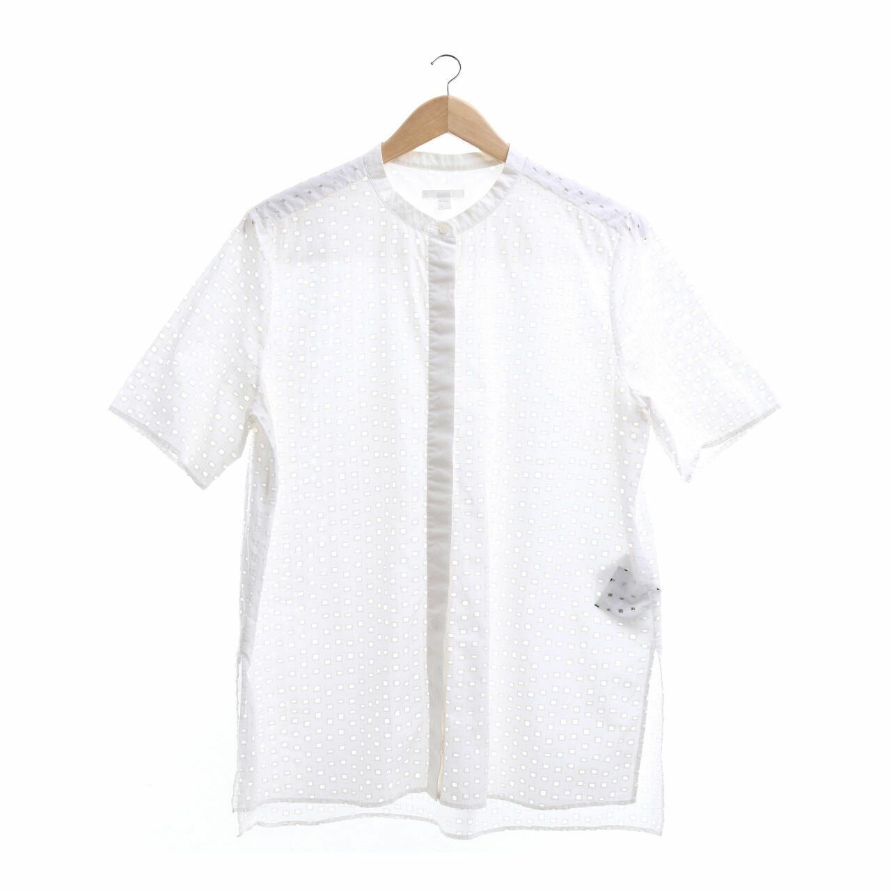 COS Broken White Perforated Blouse