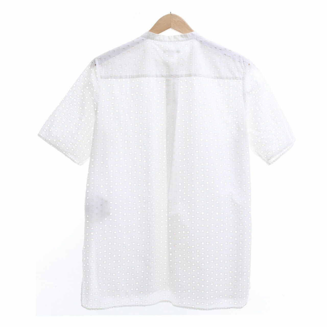 COS Broken White Perforated Blouse