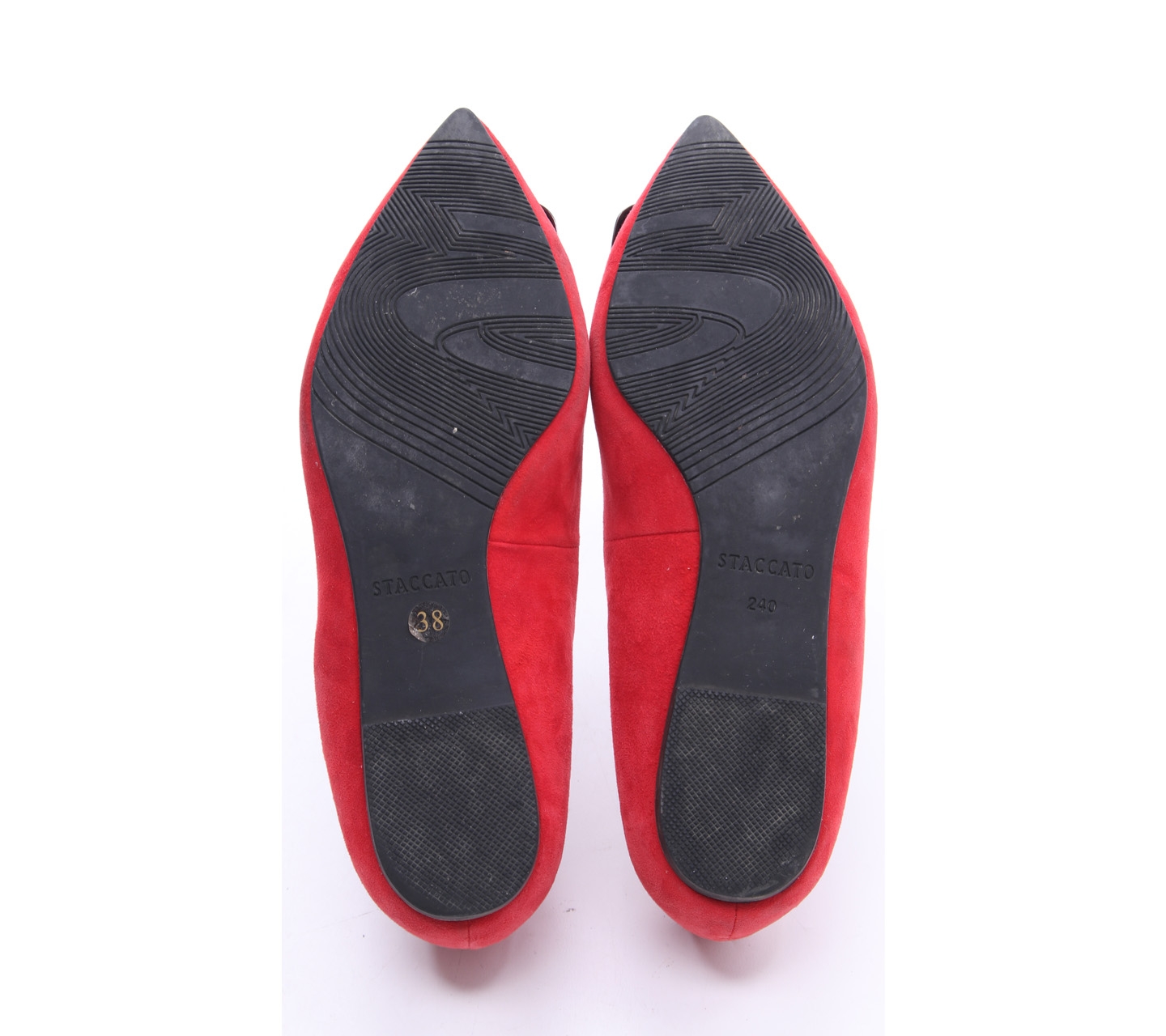 Staccato Red Suede Slip On Flats