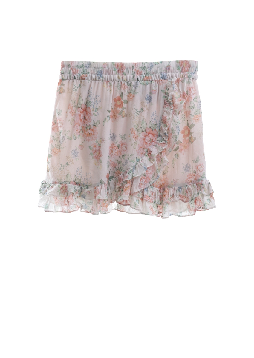 Zara Multicolor Floral Mini Skirt