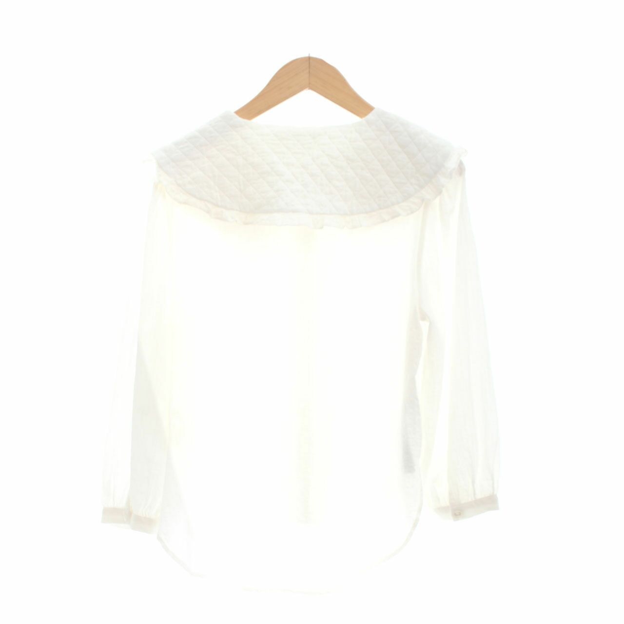 Mango White Long Sleeve Shirt