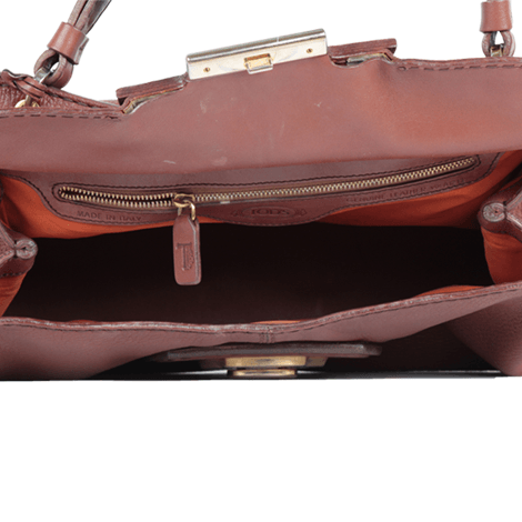 Tod's Brown Leather Hand Bag