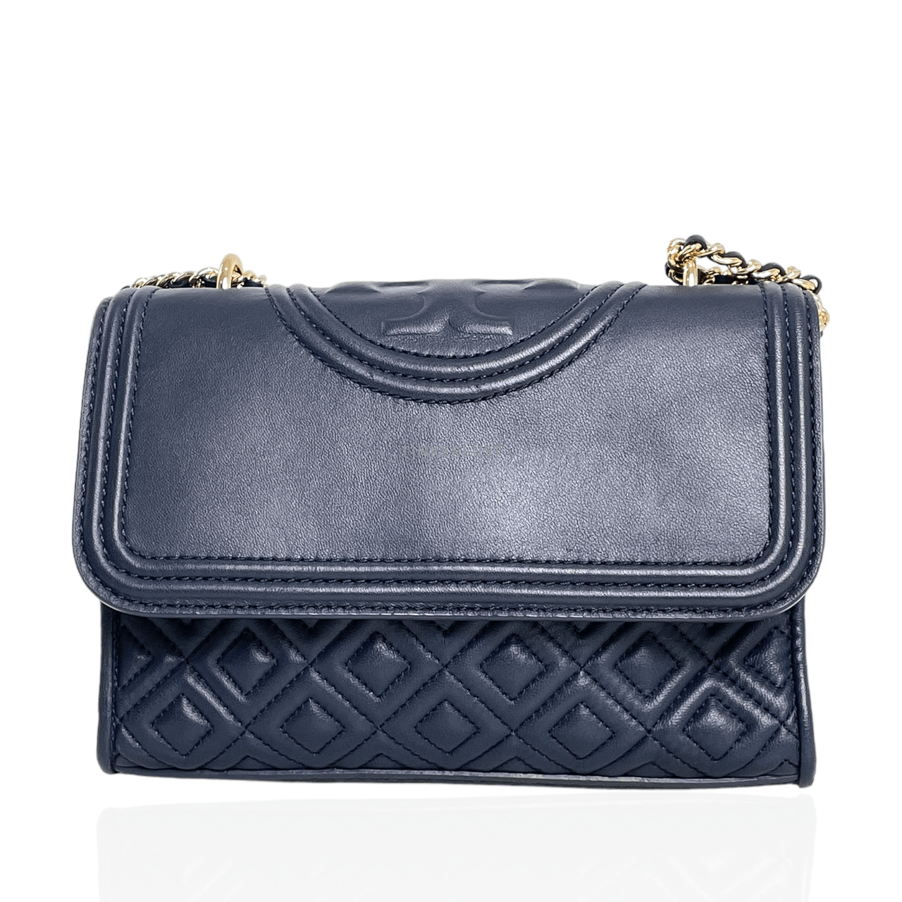 Tory Burch Small Fleming Navy Shoulder Bag