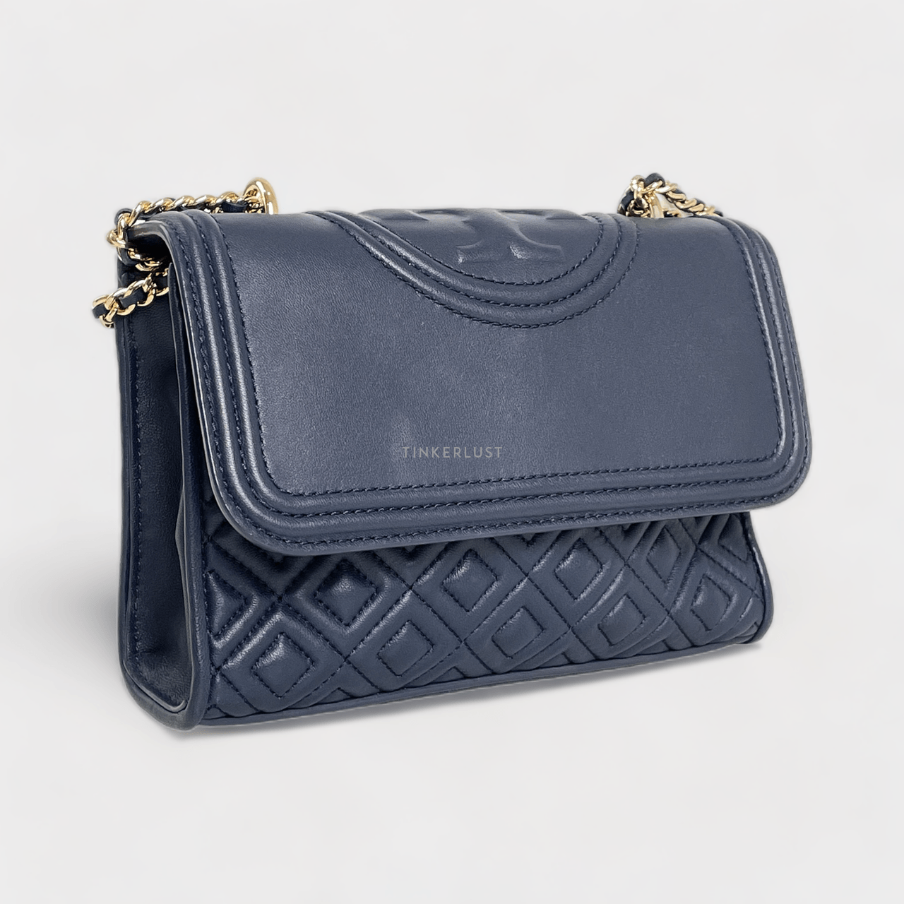 Tory Burch Small Fleming Navy Shoulder Bag