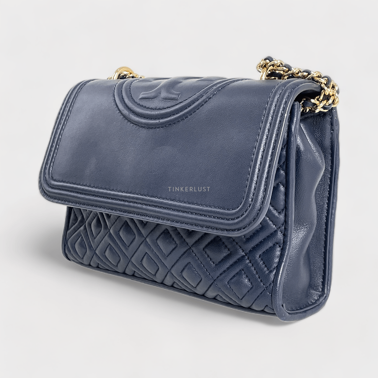 Tory Burch Small Fleming Navy Shoulder Bag