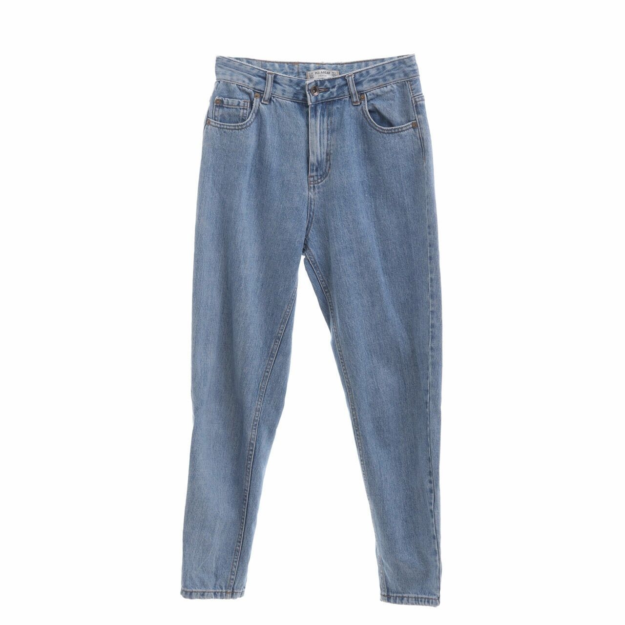 Pull & Bear Blue Denim High Waist Long Pants