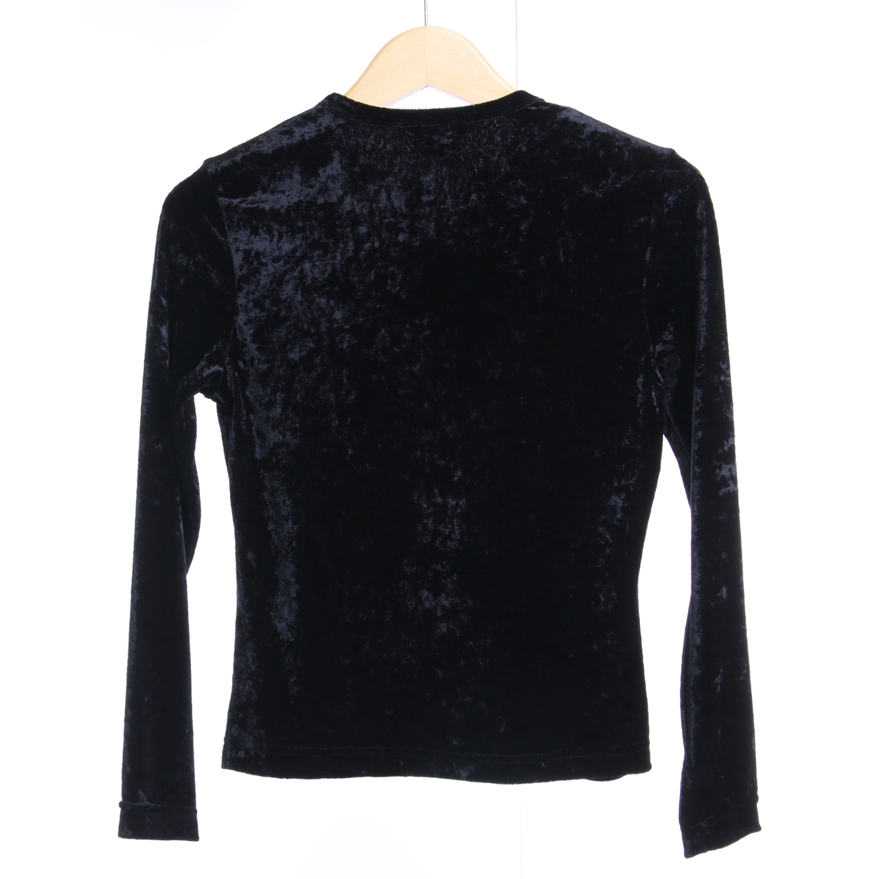 Guess Black Floral Velvet Blouse