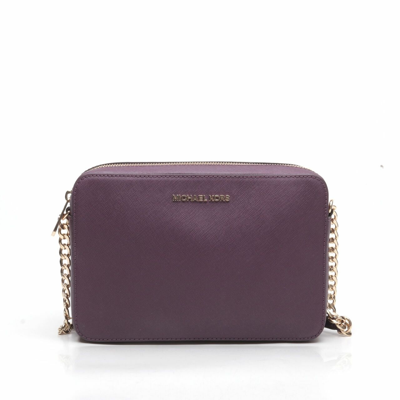 Michael Kors Jet Set Saffiano Purple Crossbody Bag