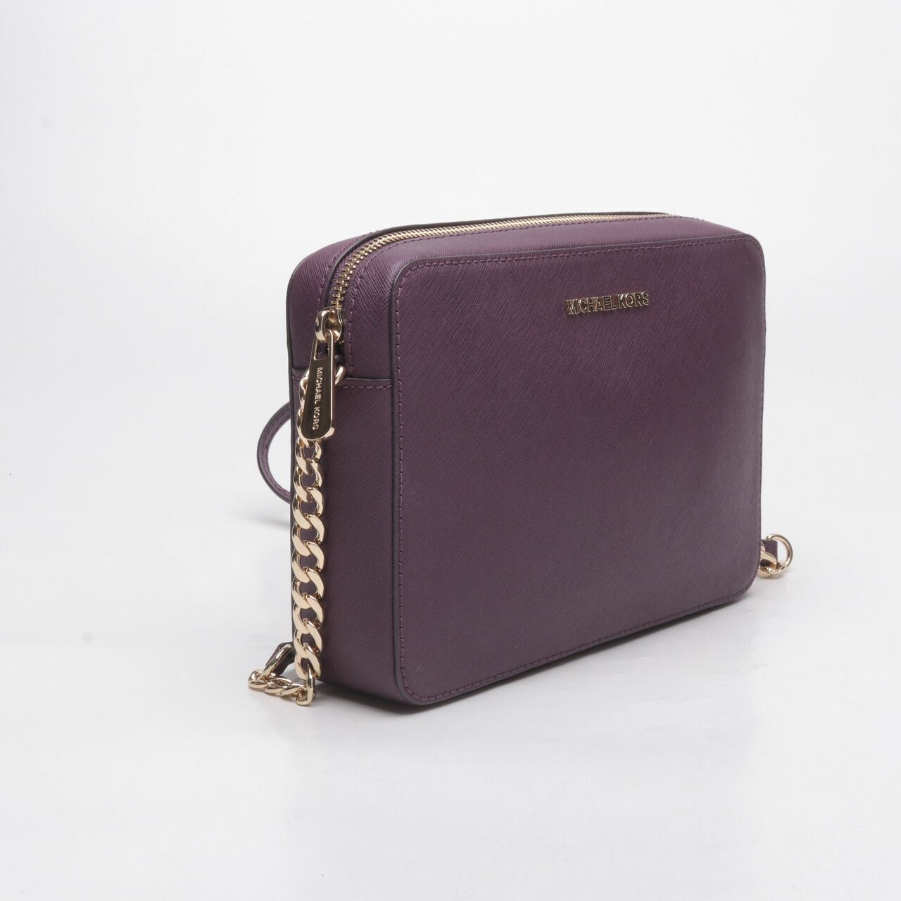 Michael Kors Jet Set Saffiano Purple Crossbody Bag