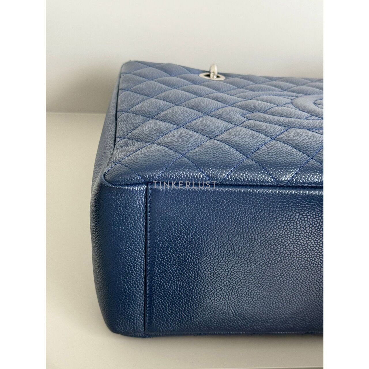 Chanel GST Blue Caviar SHW #15 Tote Bag