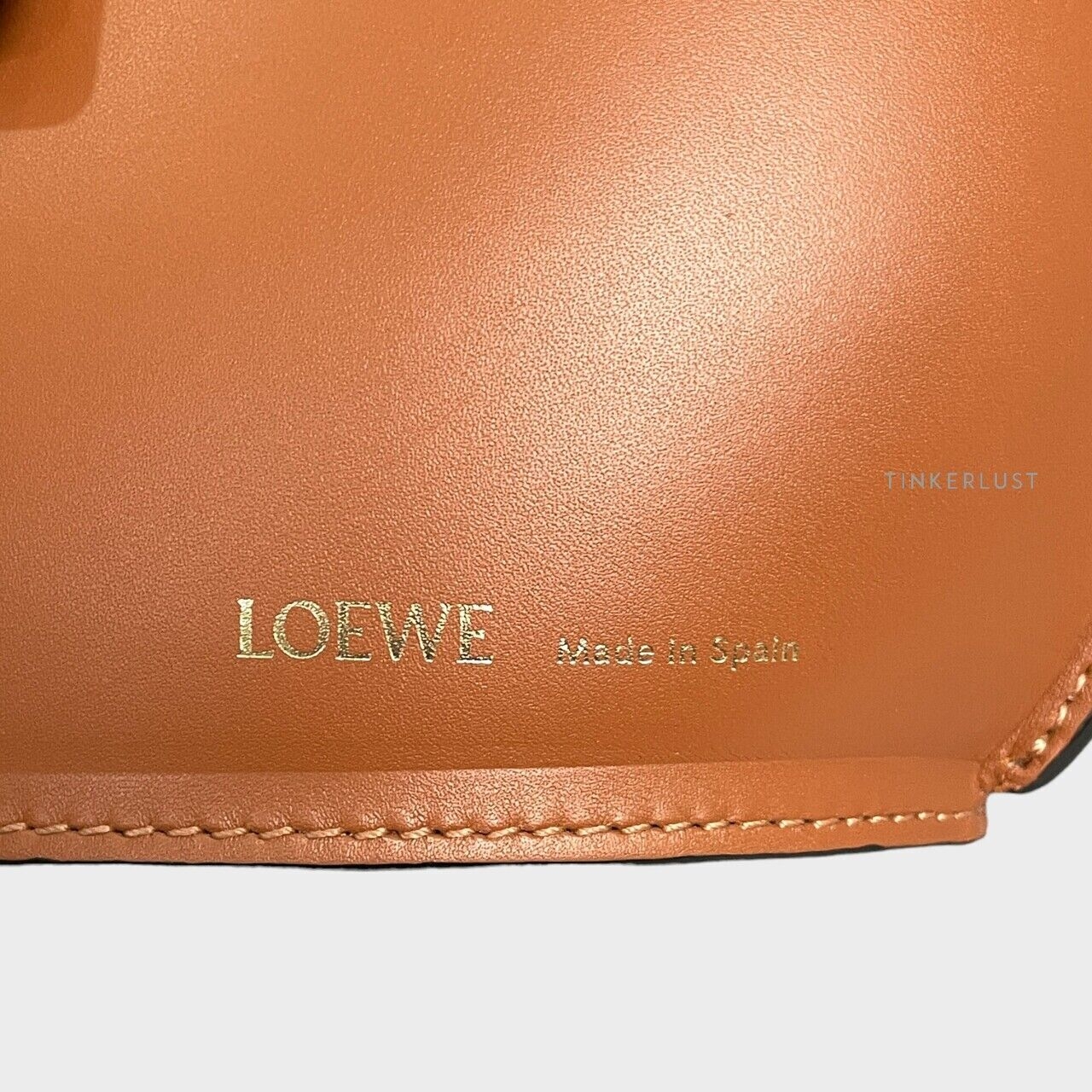 Loewe Molded Bucket Tan Calfskin Sling Bag