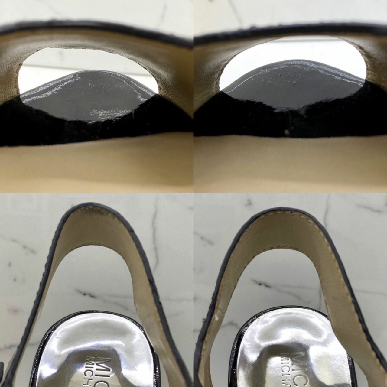 Michael Kors Black Patent Sandals Strappy Heels