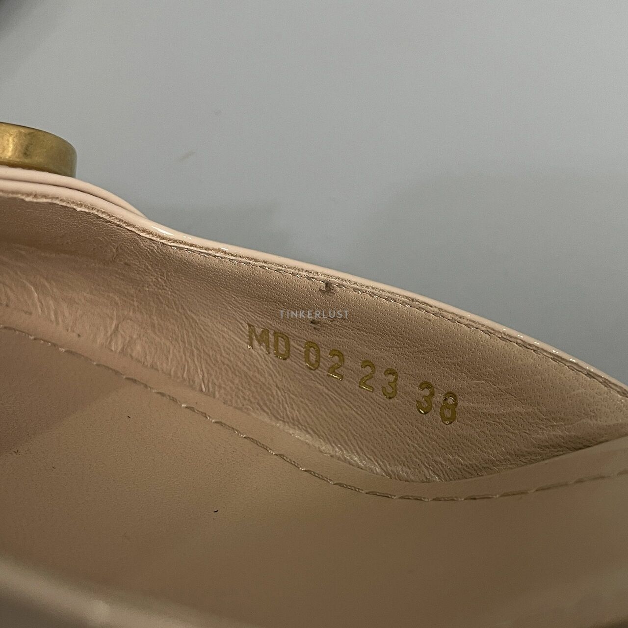 Christian Dior C'est Slingback 80 Nude Patent Letaher Wedges