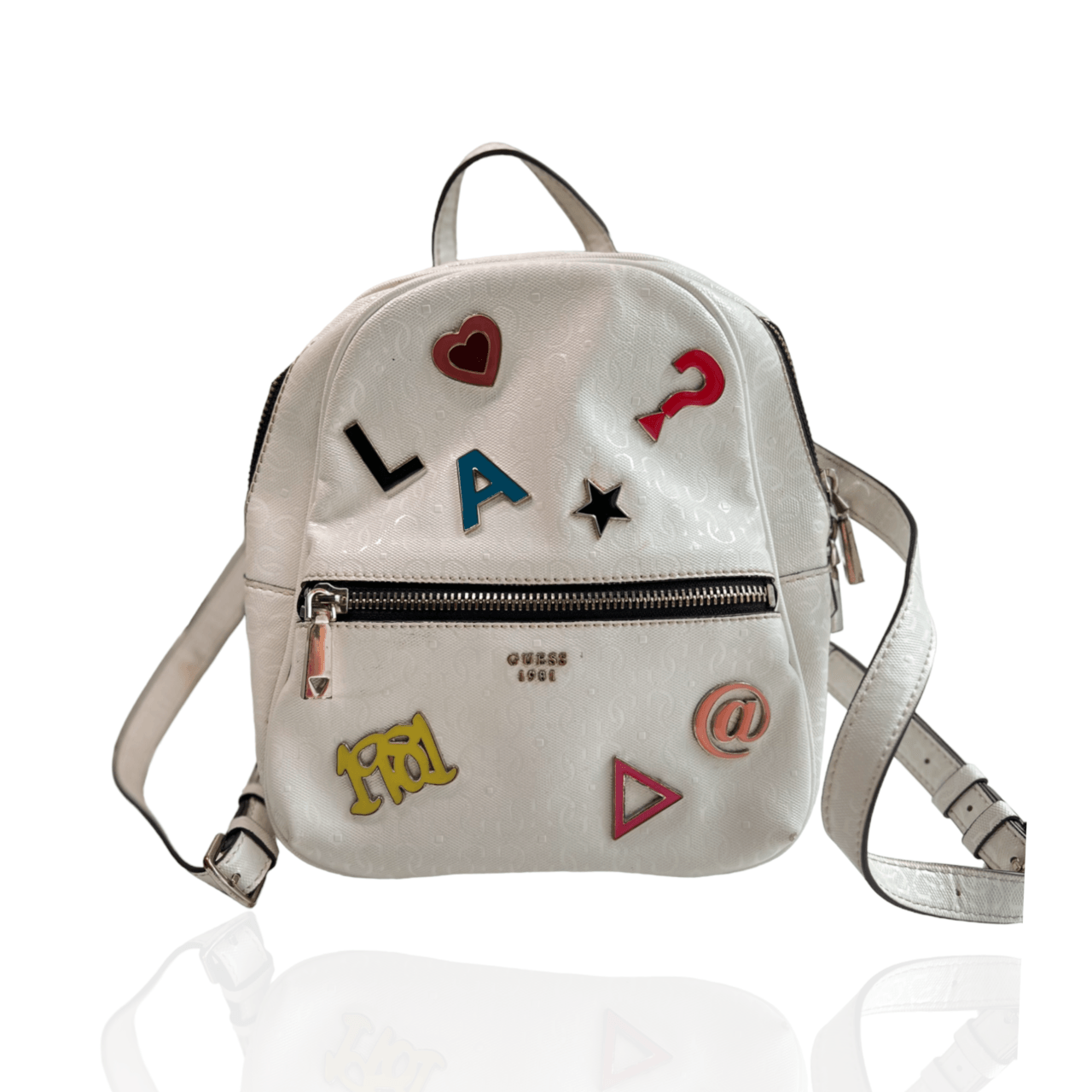 Guess White Backpack