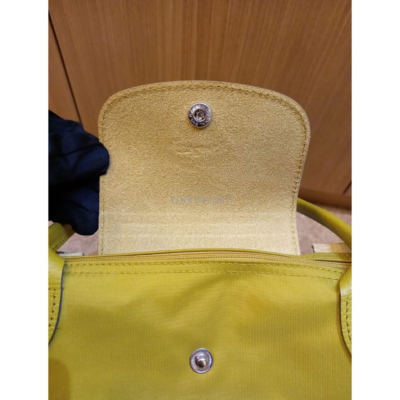 Longchamp Le Pliage Small Lime Tote Bag