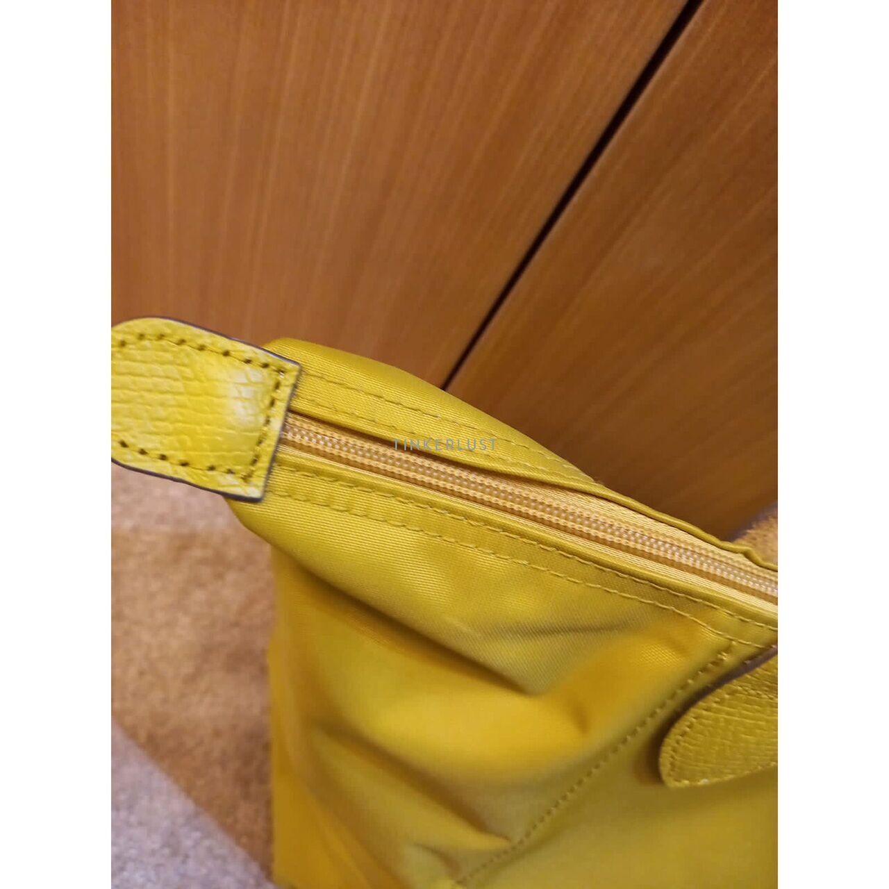 Longchamp Le Pliage Small Lime Tote Bag