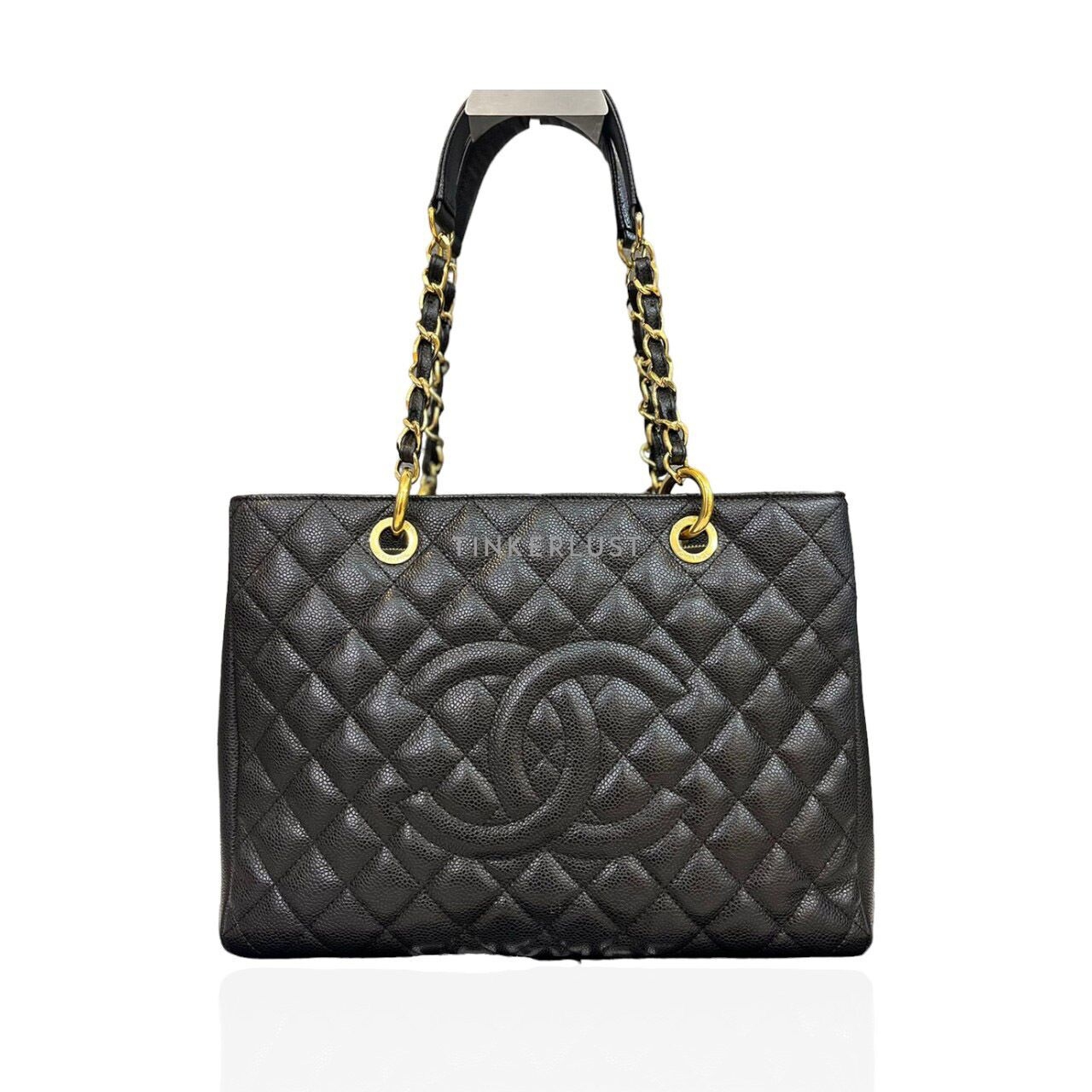 Chanel GST Black Caviar GHW #19 Tote Bag